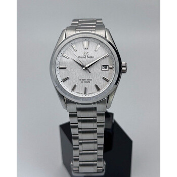 Custom Grand Seiko Mod • GS White Birch with engrave Crown and Buckle • 40mm